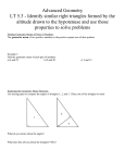 Advanced Geometry LT 5.3 - Identify similar right triangles formed by