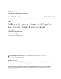 Molecular Recognition of Amino Acids, Peptides, and Proteins by