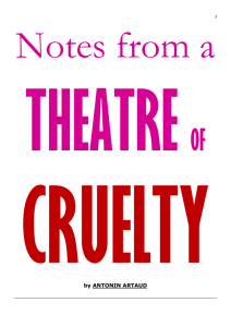 Notes from A THEATRE OF CRUELTY File