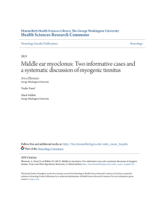 Middle ear myoclonus - Health Sciences Research Commons