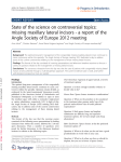 State of the science on controversial topics: missing maxillary