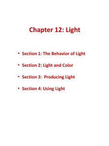 Chapter 12: Light