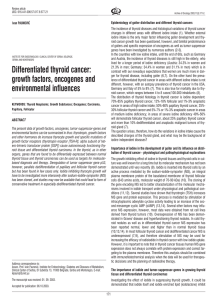Differentiated thyroid cancer: growth factors, oncogenes