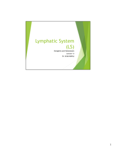 Lecture 13- Lymphatic System by Dr. Istiak Mahfuz