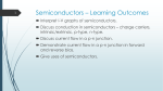 Semiconductors * Learning Outcomes