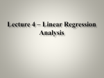 Lecture 4 - Linear Regression Analysis