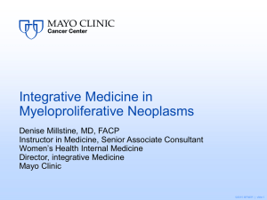 Integrative Medicine in MPNs