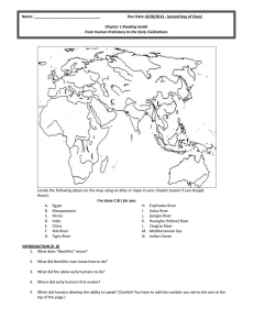 Locate the following places on the map using an atlas or maps in