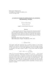 a note on robust estimation in logistic regression model - DML-PL