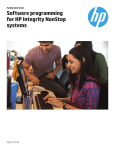 Software programming for HP Integrity NonStop systems