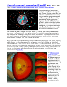 About Geomagnetic reversal and Poleshift By eye Mar 15, 2011