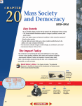 Chapter 20: Mass Society and Democracy, 1870-1914