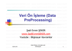 Veri Ön İşleme (Data PreProcessing)