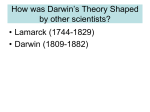 Darwin`s Theory - Hicksville Public Schools