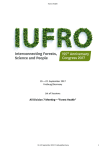 Forest Health - IUFRO 125th Anniversary Congress 2017