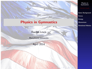 Physics in Gymnastics - Mercyhurst Math