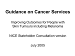 Guidance on Cancer Services