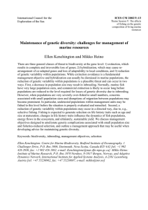 Maintenance of genetic diversity: challenges for management of