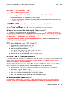 Informed Consent Template