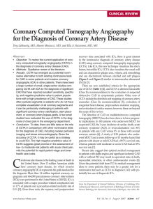 Coronary Computed Tomography Angiography for the Diagnosis of