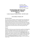 interviewing methods and environmental topics