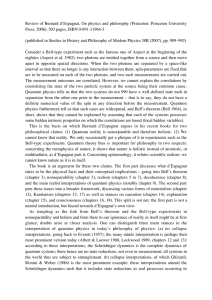 Review of Bernard d`Espagnat, On physics and philosophy