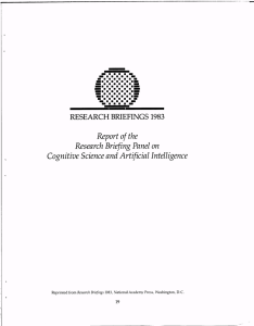 Report of the Research Briefing Panel on Cognitive Science and