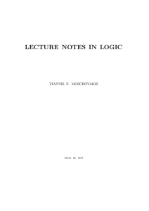 lecture notes in logic - UCLA Department of Mathematics