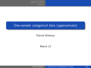 One-sample categorical data (approximate)