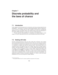 7. Discrete probability and the laws of chance