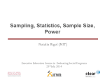 Sampling, Statistics, Sample Size, Power