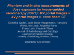 Phantom and in vivo measurements of dose exposure by image