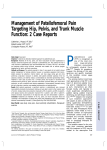 Management of Patellofemoral Pain Targeting Hip, Pelvis
