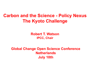 Carbon and the Science - Policy Nexus The