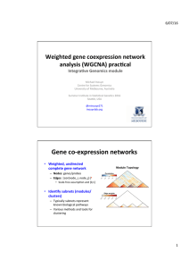 Gene co-expression networks