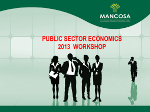 the public sector in the economy – continued