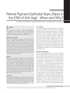 Retinal Pigment Epithelial Tears (Rips) in the ERA of Anti Vegf