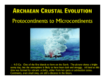 Archaean Crustal Evolution Protocontinents to Microcontinents