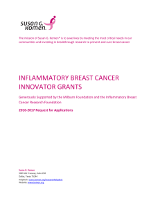 inflammatory breast cancer innovator grants