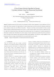 A Novel Feature Selection Algorithm for Strongly Correlated