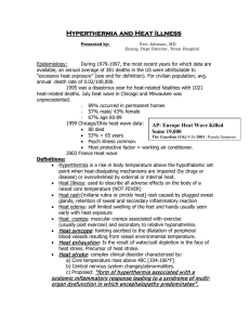Hyperthermia and Heat Illness