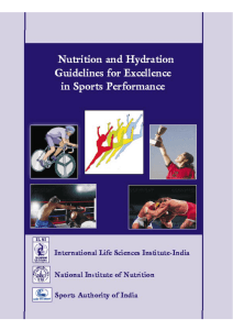 Nutrition and Hydration guidelines for excellence in sports