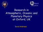 Atmospheric, Oceanic and Planetary Physics