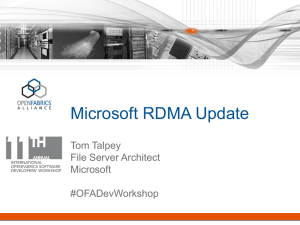 Microsoft RDMA Update