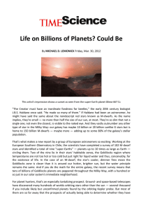 Life on Billions of Planets