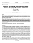 Feminism and Feminist Scholarship in Academe