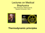 Thermodynamic principles. - med.muni
