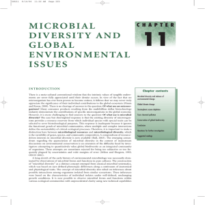 microbial diversity and global environmental issues