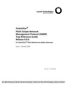 PacketStar PSAX Simple Network Management Protocol (SNMP