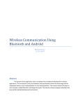 Wireless Communication Using Bluetooth and Android